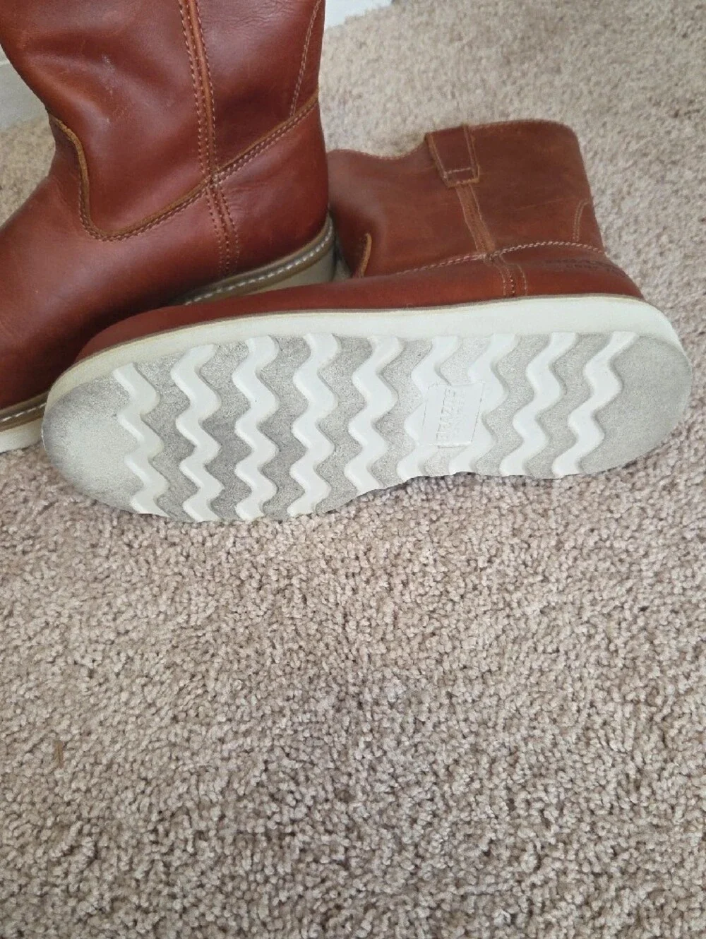 Men's Brown Leather Steel-Toe Work Boots